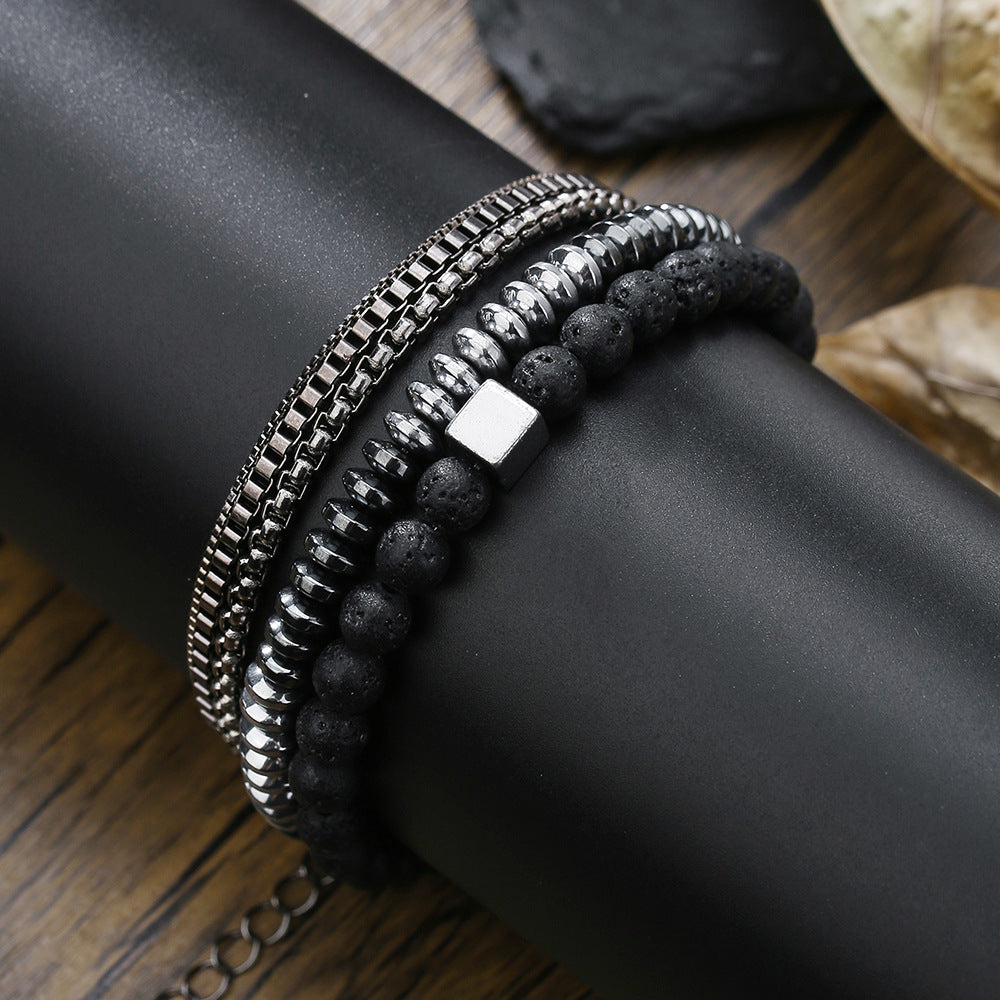 Wholesale Micro-paved Zirconia Dice Bracelet Set